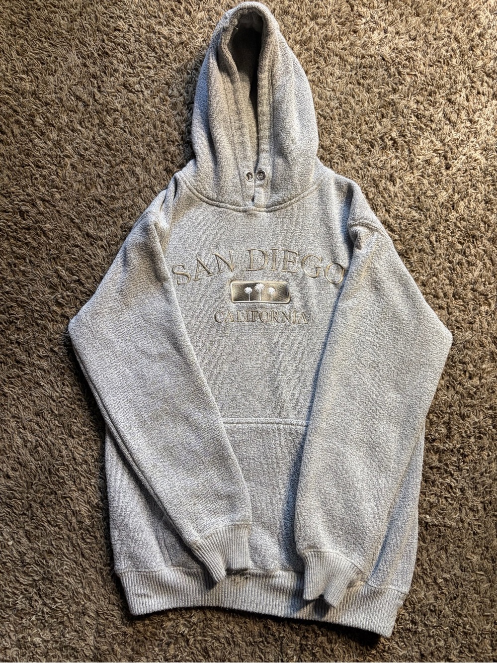 PHILANTHROPY Light Gray San Diego Crewneck Hooded Sweater